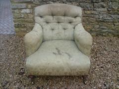 Howard and Sons button back antique armchair - Bridgewater model1.jpg